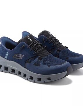 Skechers Navy and Black Athletic Mesh Slip-Ons